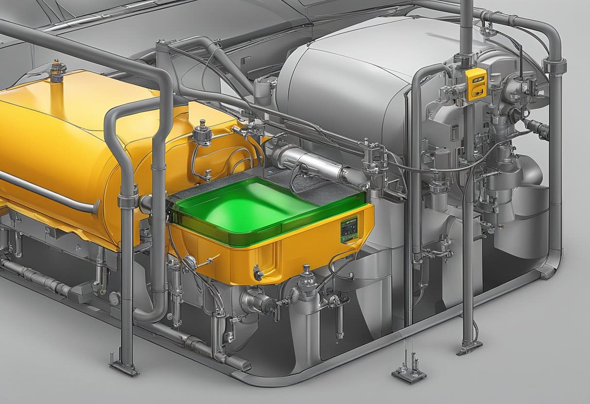 HVO and regular diesel mix in a fuel tank. Both fuels flow seamlessly into the engine, demonstrating their compatibility